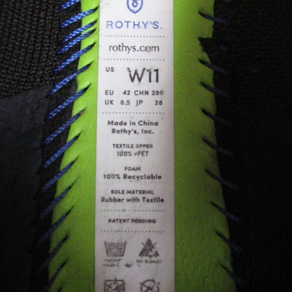 Rothy's The Flat Round Toe Flat Shoes Black 11 - Picture 8 of 11